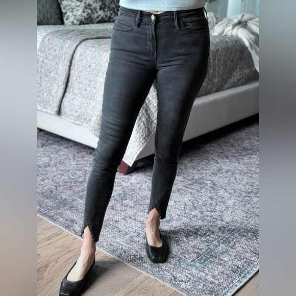 Frame 28 Jeans Le Skinny de Jeanne Stretch Charcoal - Picture 1 of 8